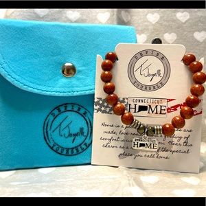 T Jazelle “connecticut home” bracelet on goldstone (silver)